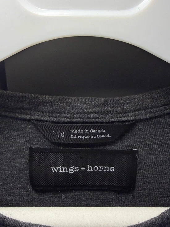 Wings + Horns Heather Gray Short Sleeve Crew Tee - Picture 3 of 4